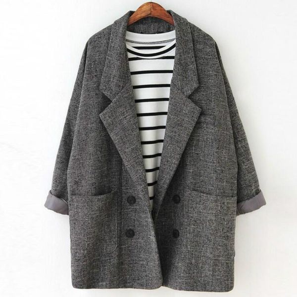 women's suits & blazers 2021 spring autumn plus size loose women slim blazer suit jacket gray casual vintage blazer1, White;black
women's suits & blazers 2021 spring autumn plus size loose women slim blazer suit jacket gray casual vintage blazer1, White;black