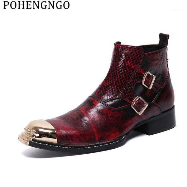 boots italian fashion man genuine leather short red vintage zipper ball dress metal shoes nightclub stage rock boots1, Black
boots italian fashion man genuine leather short red vintage zipper ball dress metal shoes nightclub stage rock boots1, Black