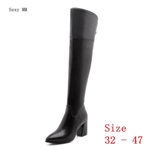 spring autumn women over the knee boots high heel woman thigh high boots small plus size 32 - 47, Black
spring autumn women over the knee boots high heel woman thigh high boots small plus size 32 - 47, Black