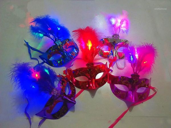 party masks 2021 led glowing mask birthday halloween princess feather pvc masquerade venetian girl gift party1
party masks 2021 led glowing mask birthday halloween princess feather pvc masquerade venetian girl gift party1