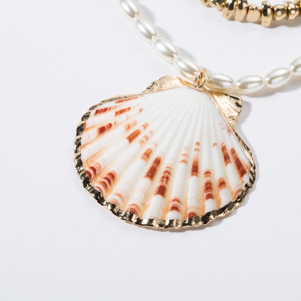 hip-hop trend multi-layer imitation pearl necklace shell pendant personality summer ocean beach wind bohemia, Silver
hip-hop trend multi-layer imitation pearl necklace shell pendant personality summer ocean beach wind bohemia, Silver