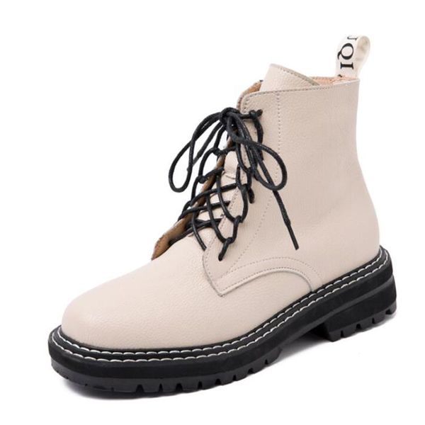 new 2020 autumn winter women martin boots genuine leather lace-up motorcycle boots women classic flat ankle for, Black
new 2020 autumn winter women martin boots genuine leather lace-up motorcycle boots women classic flat ankle for, Black