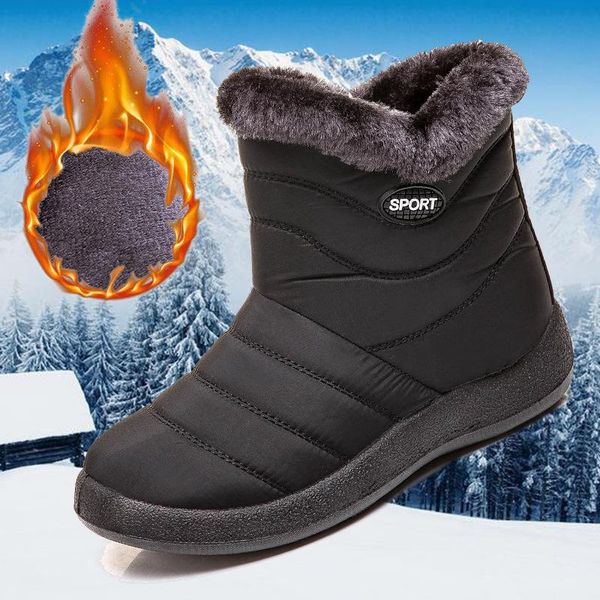 boots women waterproof snow female plush winter warm ankle shoes woman plus size 43, Black
boots women waterproof snow female plush winter warm ankle shoes woman plus size 43, Black
