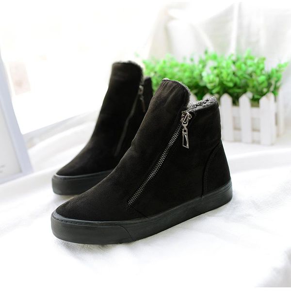 boots 2021 winter snow women shoes zip warm plush for cold fashion women's sweet ladies brand ankle botas, Black 
boots 2021 winter snow women shoes zip warm plush for cold fashion women's sweet ladies brand ankle botas, Black