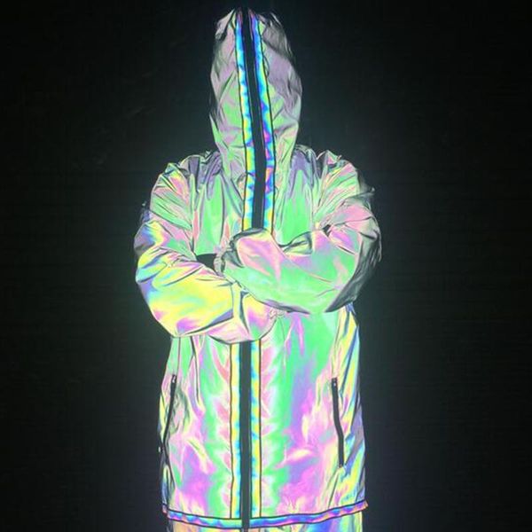 women's jackets spring women glow coat reflective jacket loose hooded female hip hop streetwear colorful irregular glossy, Black;brown
women's jackets spring women glow coat reflective jacket loose hooded female hip hop streetwear colorful irregular glossy, Black;brown
