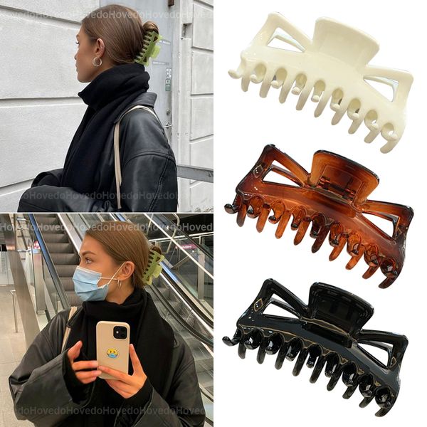new simple acrylic claws large size bathing hair clips solid color crab for accessories styling tool, Black;brown
new simple acrylic claws large size bathing hair clips solid color crab for accessories styling tool, Black;brown