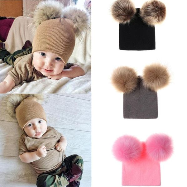 5 colors baby warm cute hats newborn kids boy girls autumn winter double hairball pom hats keep warm crochet knit beanie cap
5 colors baby warm cute hats newborn kids boy girls autumn winter double hairball pom hats keep warm crochet knit beanie cap
