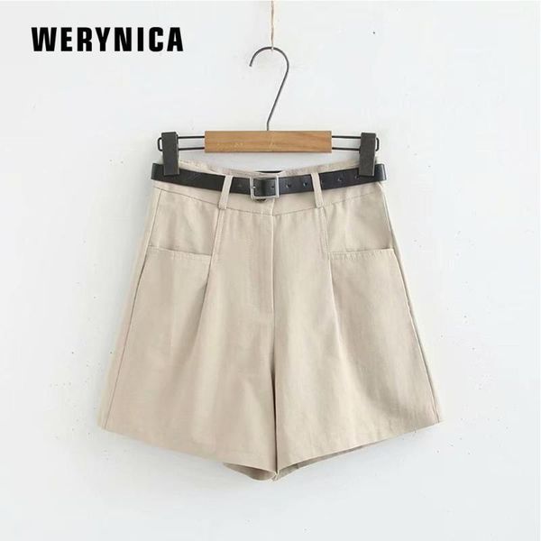 women's shorts werynica 2021 spring summer formal women korean high waist with sashes wide leg skirts female casual botton1, White;black
women's shorts werynica 2021 spring summer formal women korean high waist with sashes wide leg skirts female casual botton1, White;black