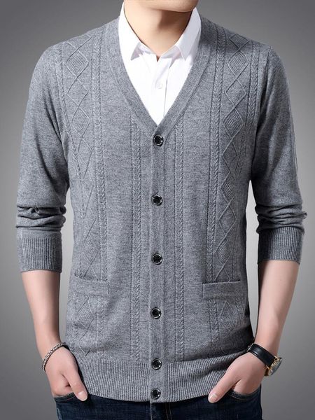 men's sweaters autumn dad knitted sweater men v collar middle-aged long-sleeved pocket business cardigan, White;black
men's sweaters autumn dad knitted sweater men v collar middle-aged long-sleeved pocket business cardigan, White;black