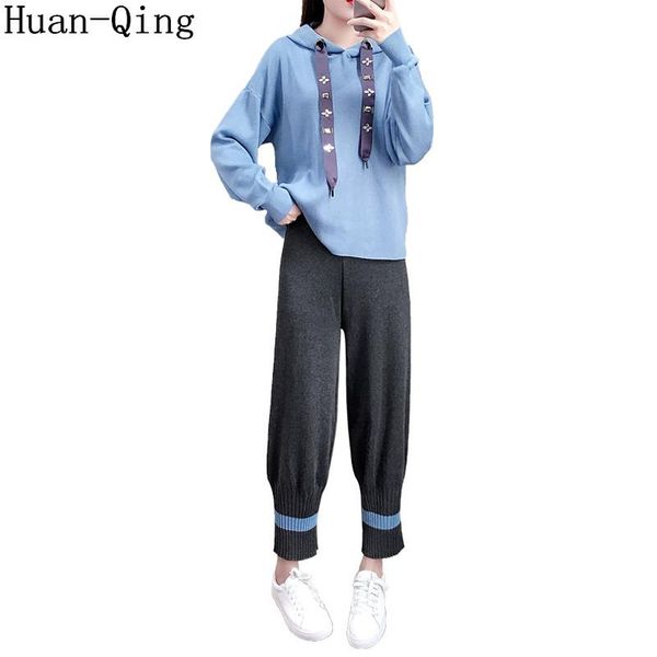 autumn runway women knit sweatshirts loose 2 piece set hooded beading pullovers + pants two piece set knit tracksuit suit, Gray
autumn runway women knit sweatshirts loose 2 piece set hooded beading pullovers + pants two piece set knit tracksuit suit, Gray