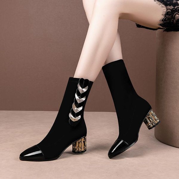 mixed colors ankle boots quality women party dress shoes high heels 2021 autumn winter fashion ladies short boots size34-42, Black
mixed colors ankle boots quality women party dress shoes high heels 2021 autumn winter fashion ladies short boots size34-42, Black