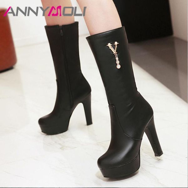 annymoli winter boots теленок середина женщин перл платформы блок пятки сапоги молния супер высокой пятки леди 2020 осень плюс размер 43, Black
annymoli winter boots теленок середина женщин перл платформы блок пятки сапоги молния супер высокой пятки леди 2020 осень плюс размер 43, Black