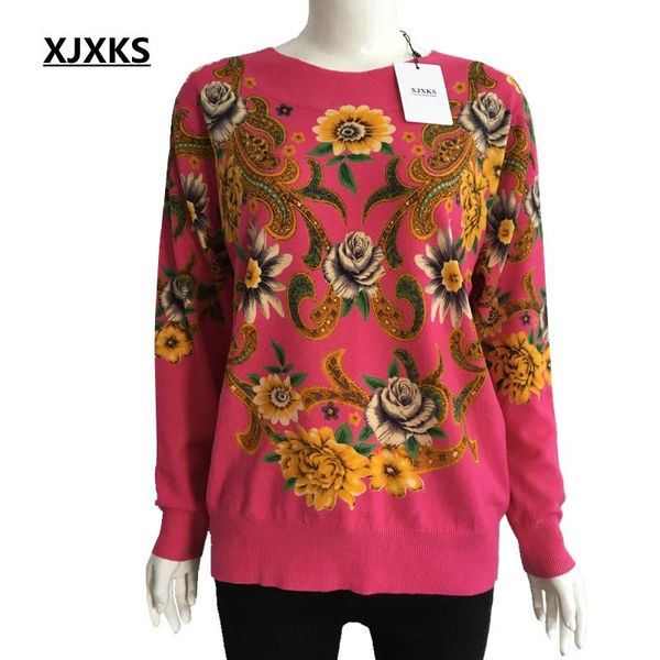 xjxks women sweaters and pullovers autumn print long sleeve o neck plus size print flower knitting pullover sweater for women, White;black
xjxks women sweaters and pullovers autumn print long sleeve o neck plus size print flower knitting pullover sweater for women, White;black