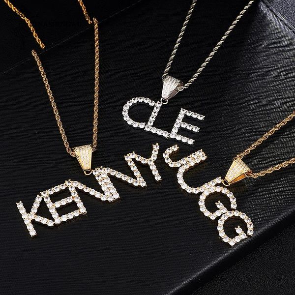 hip hop initial name zircon iced out letters pendants & necklaces for men jewelry with gold colorrope chain gifts colgante, Silver
hip hop initial name zircon iced out letters pendants & necklaces for men jewelry with gold colorrope chain gifts colgante, Silver