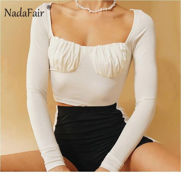 nadafair long sleeve crop 2020 square collar white short t-shirt woman pure draped autumn lady 202 sqchzj
nadafair long sleeve crop 2020 square collar white short t-shirt woman pure draped autumn lady 202 sqchzj