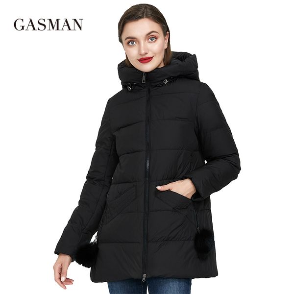 gasman brand winter parka hooded jacket for women coat fashion thick down jacket overcoat female beige fur ball bio coat 18833 201028, Black
gasman brand winter parka hooded jacket for women coat fashion thick down jacket overcoat female beige fur ball bio coat 18833 201028, Black