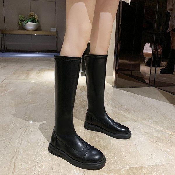 knee high boots women's shoes new winter simple and elegant british style handsome riding boots bottes femme, Black
knee high boots women's shoes new winter simple and elegant british style handsome riding boots bottes femme, Black