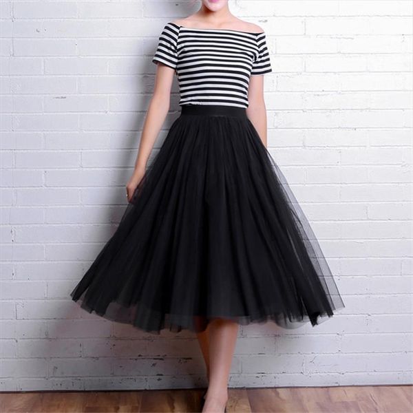 elastic 2020 high waist tulle mesh midi skirt summer vintage womens long a line pleated tutu female jupe longue s1631, Black
elastic 2020 high waist tulle mesh midi skirt summer vintage womens long a line pleated tutu female jupe longue s1631, Black