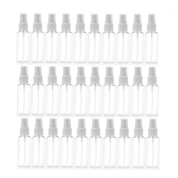 30pcs transparent empty spray bottles 50ml plastic mini refillable container empty cosmetic containers1