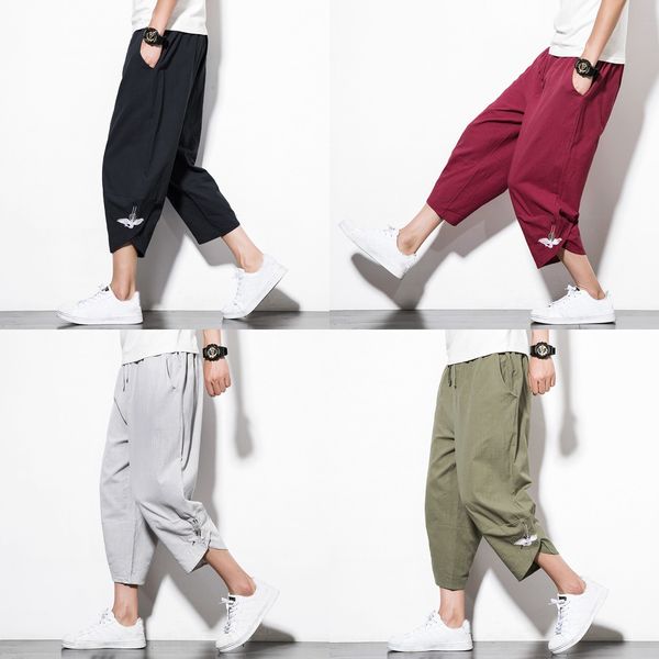 bloomers wide leg wide leg pantsmen's chinese style cotton linen embroidered capris loose oversized harem pants summer trend lantern pa, Blue
bloomers wide leg wide leg pantsmen's chinese style cotton linen embroidered capris loose oversized harem pants summer trend lantern pa, Blue