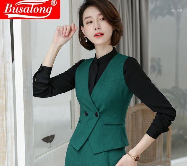 business interview vest skirt suits set women 2020 fashion new formal slim green vest office ladies plus size work uniforms1, Black;white
business interview vest skirt suits set women 2020 fashion new formal slim green vest office ladies plus size work uniforms1, Black;white