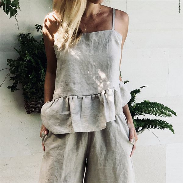 women summer vintage linen 2019 spaghetti strap loose female tank camis casual solid vest plus size buttons t200706, White
women summer vintage linen 2019 spaghetti strap loose female tank camis casual solid vest plus size buttons t200706, White