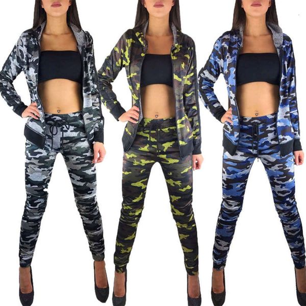 2020 sports autumn new comfortable fashion casual camouflage two-piece suit long sleeve pants women's wear, Gray
2020 sports autumn new comfortable fashion casual camouflage two-piece suit long sleeve pants women's wear, Gray