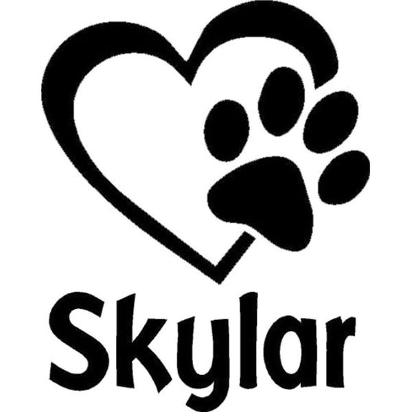 10.2cm*12.7cm paw print in heart personalized vinyl decals dog pet animal name car stylings car sticker black sliver c8-1081
10.2cm*12.7cm paw print in heart personalized vinyl decals dog pet animal name car stylings car sticker black sliver c8-1081