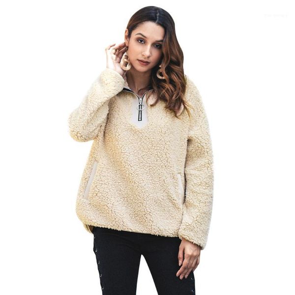 women sweatshirt winter 2018new plush fashion long sleeve stand collar female clothes warm plus velvet zip pullover oversize1, Black
women sweatshirt winter 2018new plush fashion long sleeve stand collar female clothes warm plus velvet zip pullover oversize1, Black