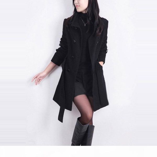 long sleeve winter wool coat women europe style plus size casaco feminino ladies autumn new slim long woolen coats z5405, Black
long sleeve winter wool coat women europe style plus size casaco feminino ladies autumn new slim long woolen coats z5405, Black