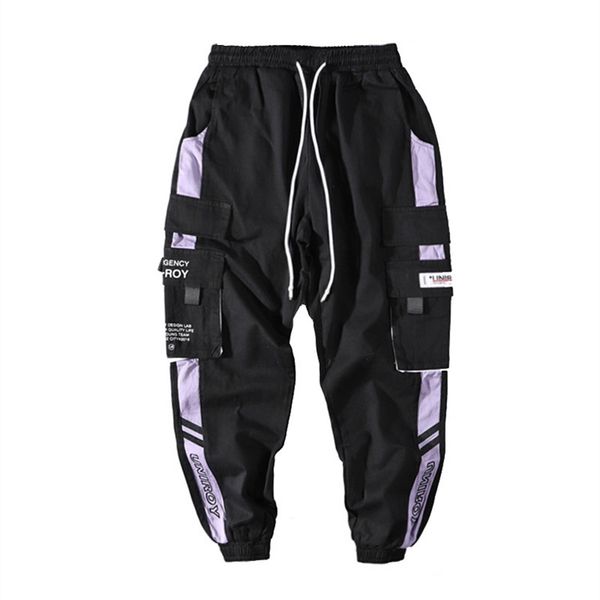 hip hop ribbons cargo pants men joggers pants mens streetwear military pants fashion male elastic waist pant cotton black 201113
hip hop ribbons cargo pants men joggers pants mens streetwear military pants fashion male elastic waist pant cotton black 201113