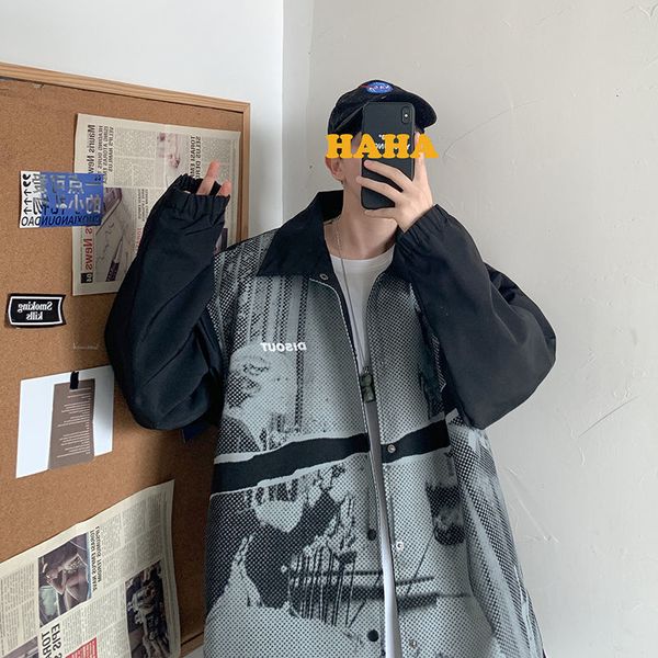 2021 men's jackets spring new lapel printed large jacket size m-5xl youth fashion male student clothes gluv, Black;brown
2021 men's jackets spring new lapel printed large jacket size m-5xl youth fashion male student clothes gluv, Black;brown
