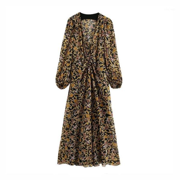woman vintage floral printing chiffon midi dress femme v-neck knot lantern sleeve dresses lady loose clothes vestido d63751, Black;gray
woman vintage floral printing chiffon midi dress femme v-neck knot lantern sleeve dresses lady loose clothes vestido d63751, Black;gray