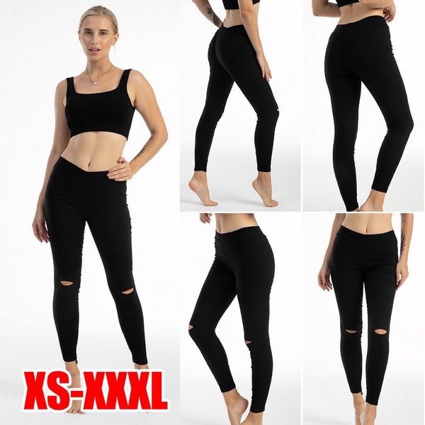 fashion womens knee ripped hole pencil pants skinny thin stretch leggings trousers black pantalon femme plus size, Black;white
fashion womens knee ripped hole pencil pants skinny thin stretch leggings trousers black pantalon femme plus size, Black;white