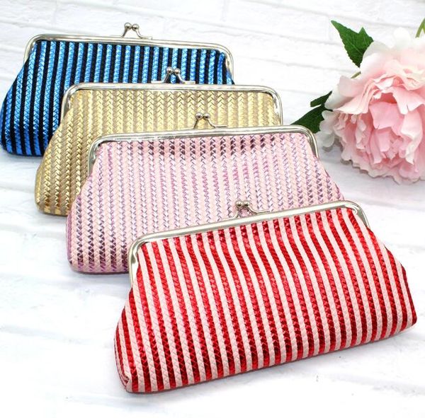 10pcs Women PU Laser stripes prints hasp long Coin Purses Mix Color, Red 
10pcs Women PU Laser stripes prints hasp long Coin Purses Mix Color, Red