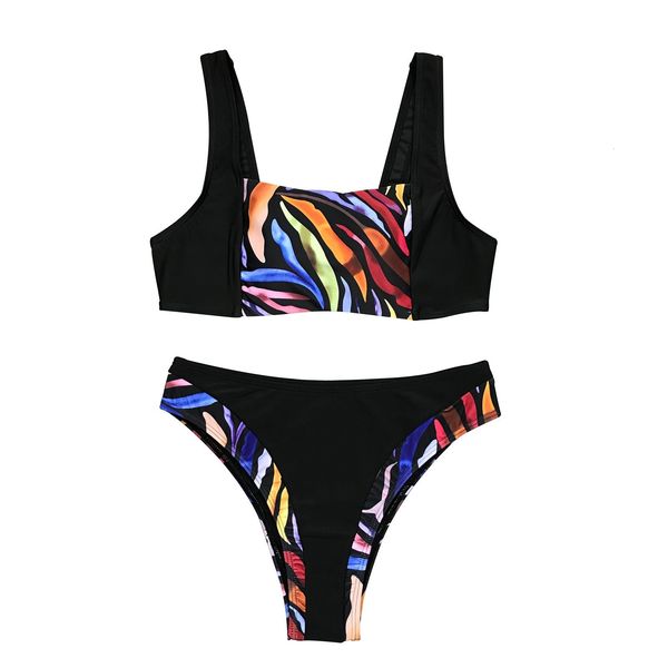 sagace summer women's bikini print swimsuit stitching color padded bra beachwear swimwear underwear set sexy, White;black
sagace summer women's bikini print swimsuit stitching color padded bra beachwear swimwear underwear set sexy, White;black