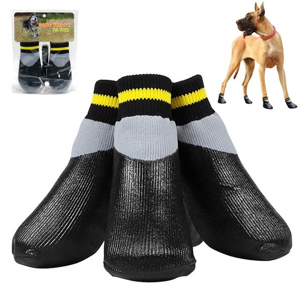 4pcs/set outdoor waterproof nonslip anti-stain dog cat socks booties shoes wth rubber sole pet paw protector for small l bbygpa 
4pcs/set outdoor waterproof nonslip anti-stain dog cat socks booties shoes wth rubber sole pet paw protector for small l bbygpa