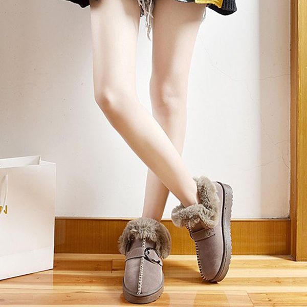 women faux fur short boots ladies slip on platform ankle shoes female warm winter plush flat footwear outdoor casual snow shoe, Black
women faux fur short boots ladies slip on platform ankle shoes female warm winter plush flat footwear outdoor casual snow shoe, Black