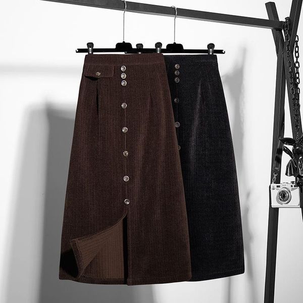 2021 new autumn winter women korean elastic high waist slit skirts female retro a-line single breasted plus size 5xl skirts o89, Black
2021 new autumn winter women korean elastic high waist slit skirts female retro a-line single breasted plus size 5xl skirts o89, Black