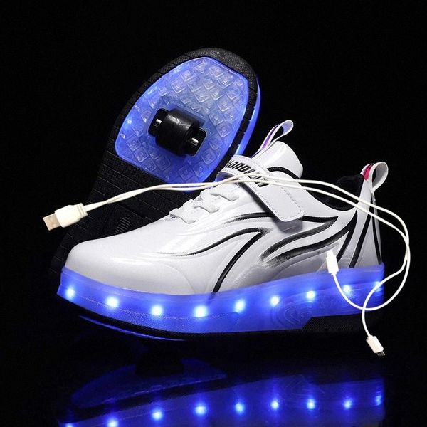 size 28-40 led wheel sneakers for kids usb charging glowing roller shoes with lights double wheels children skate shoes #xy3f
size 28-40 led wheel sneakers for kids usb charging glowing roller shoes with lights double wheels children skate shoes #xy3f