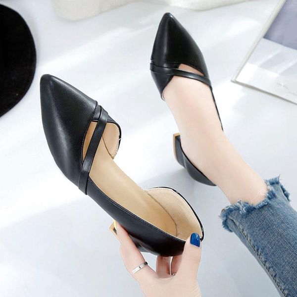 women's ladies fashion casual pointed toe slip on square heels leather shoes non-slip wedges high heels sandals work shoes, Black
women's ladies fashion casual pointed toe slip on square heels leather shoes non-slip wedges high heels sandals work shoes, Black