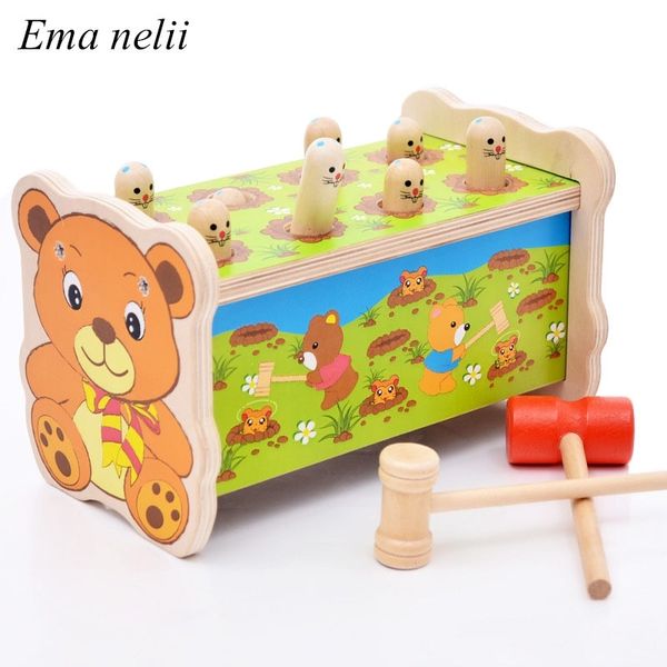 baby cute bear style hit hamster game wooden toy playing hammering pounding reduced pressure educational toys for children gift y200428
baby cute bear style hit hamster game wooden toy playing hammering pounding reduced pressure educational toys for children gift y200428