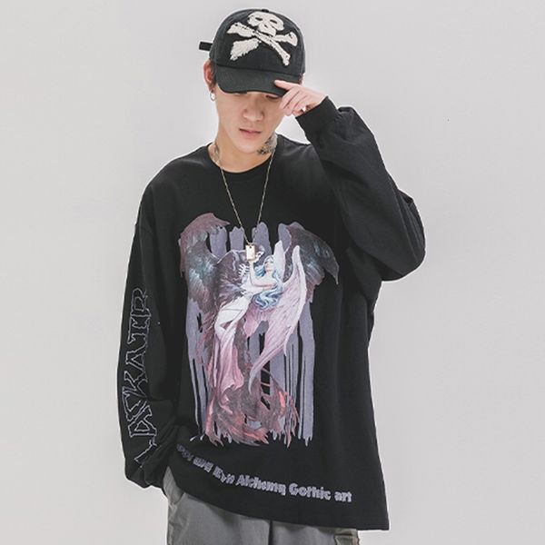 2021 new fall fashion hip hop swiatchers devil and angel print loose long sleeve street famous casual knitting sweater shirt black cotton t5
2021 new fall fashion hip hop swiatchers devil and angel print loose long sleeve street famous casual knitting sweater shirt black cotton t5