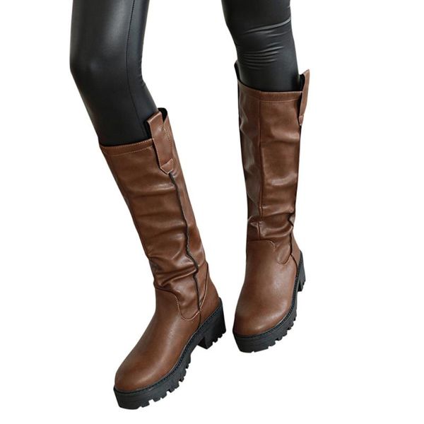 women motorcycle knee-high long boots winter knee slip-on flat bare boots platform heel casual shoes woman keep warm snow, Black
women motorcycle knee-high long boots winter knee slip-on flat bare boots platform heel casual shoes woman keep warm snow, Black