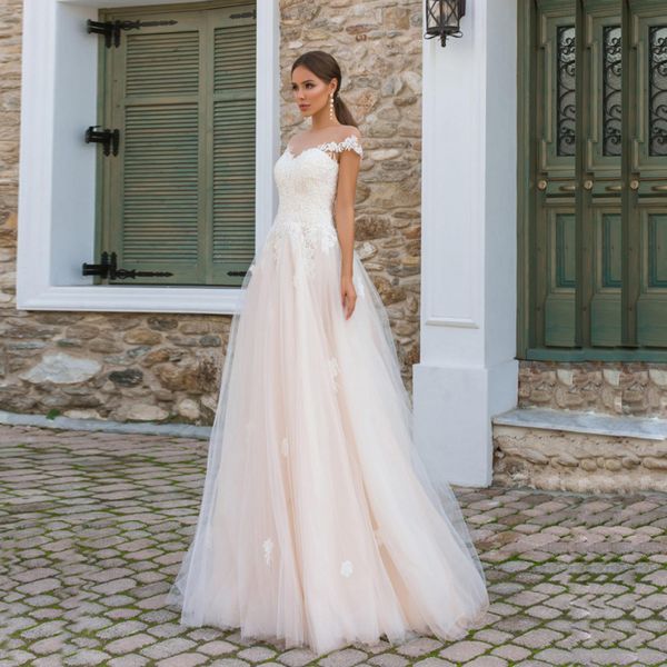2021 new pink princess sheer o neck cap sleeve applique bridal es robe mariee tulle a line wedding gown 8ux6, White
2021 new pink princess sheer o neck cap sleeve applique bridal es robe mariee tulle a line wedding gown 8ux6, White