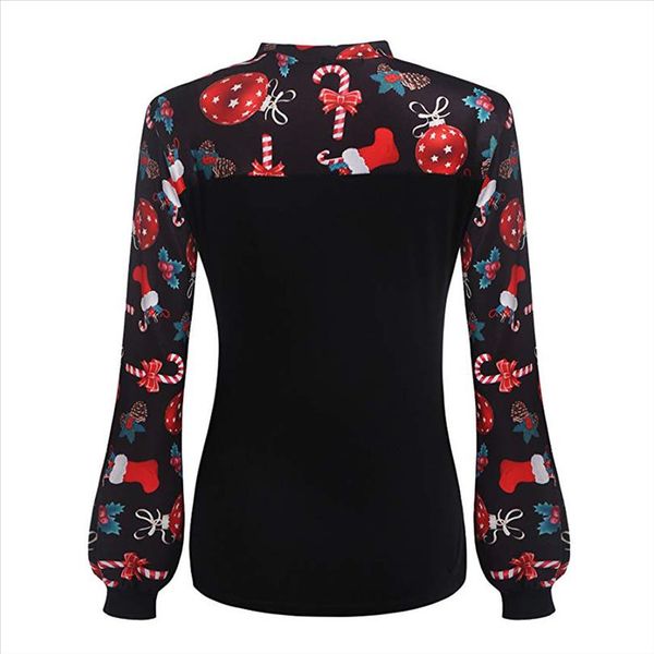 blouse women shirt women christmas new black red v neck mesh trumpet sleeves loose blouse, White
blouse women shirt women christmas new black red v neck mesh trumpet sleeves loose blouse, White