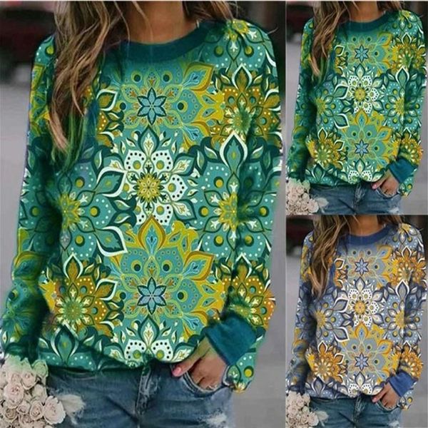 womens spring and autumn casual loose floral printing pullovers long sleeve tunics round neck comfy plus size t-shirts, White
womens spring and autumn casual loose floral printing pullovers long sleeve tunics round neck comfy plus size t-shirts, White