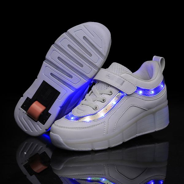 children led light sneakers two wheel boys girls roller skate casual with roller kids girl sport shoes usb charging white, Black
children led light sneakers two wheel boys girls roller skate casual with roller kids girl sport shoes usb charging white, Black