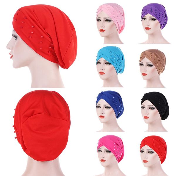 fashion cross knot turban cap women beads stretch hijab hat bandanas headbands headscarf india hat chemo cap hair accessories wmtfzs xhlove, Black
fashion cross knot turban cap women beads stretch hijab hat bandanas headbands headscarf india hat chemo cap hair accessories wmtfzs xhlove, Black