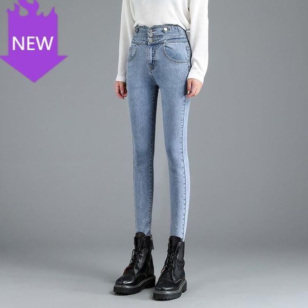 women's jeans ladies trousers high elasticity plus size jean femme waist autumn winter pencil pants denim buttons, Blue
women's jeans ladies trousers high elasticity plus size jean femme waist autumn winter pencil pants denim buttons, Blue